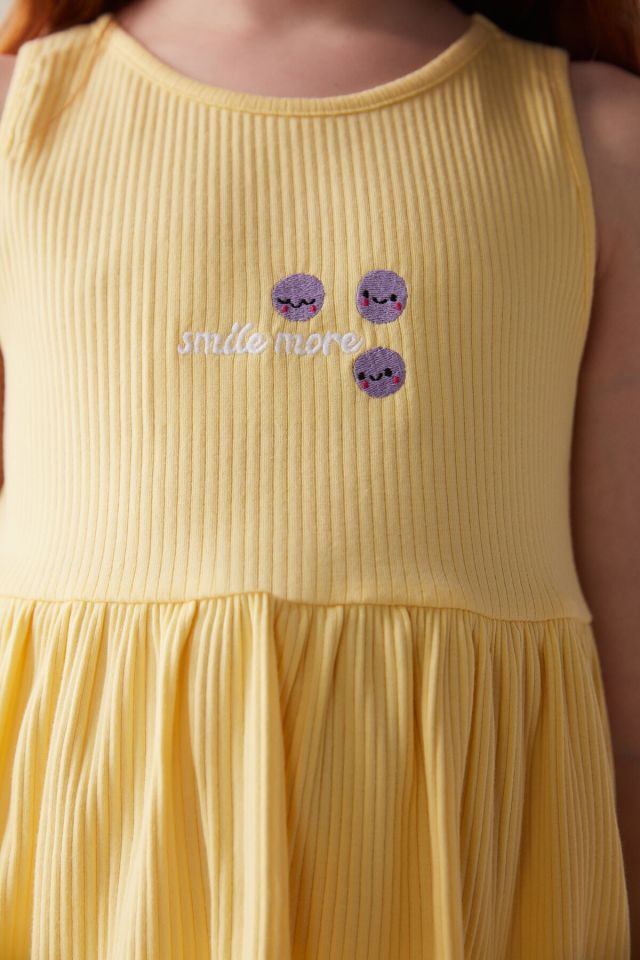 Light Yellow Girl Child Yellow Frill 2 Pajamas Set