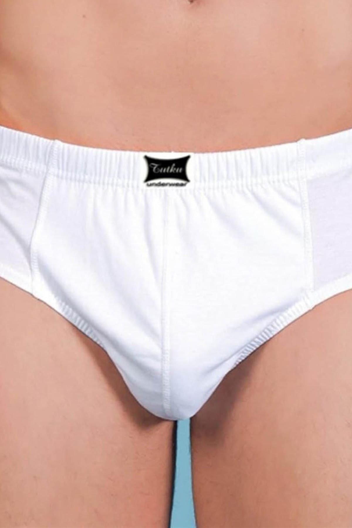 Men's White Slip Briefs