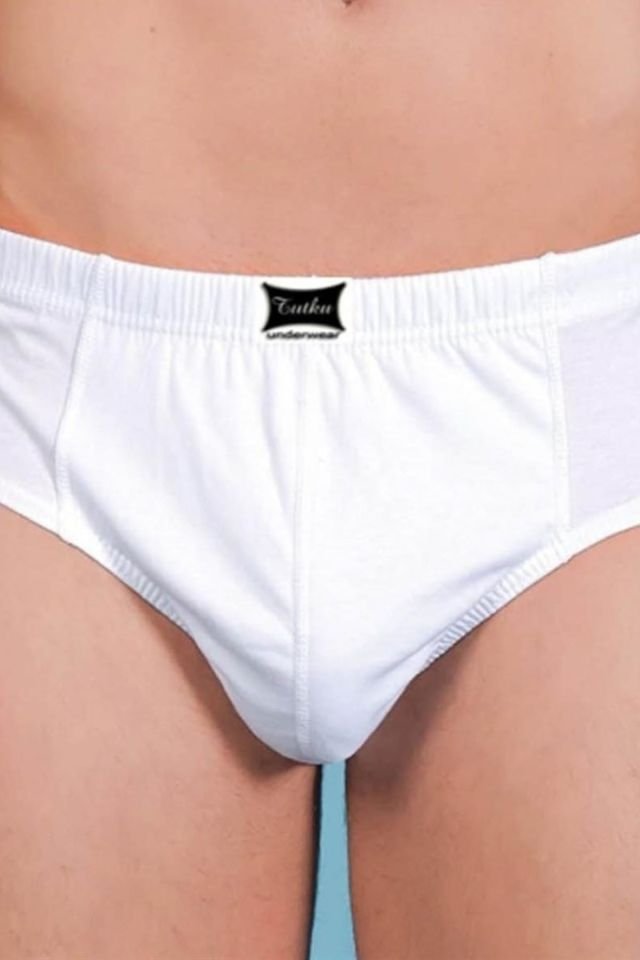 Men's White Slip Briefs