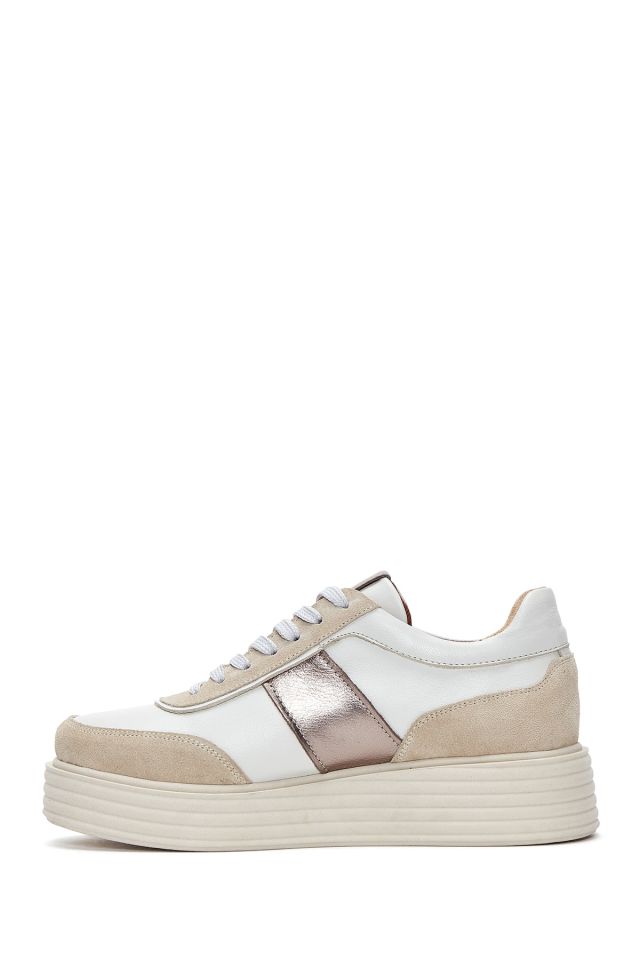 Women's Thick Sole Genuine Leather Sneaker