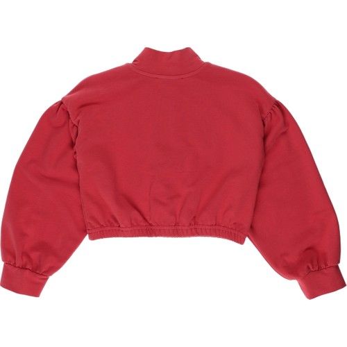 Girl Zipper Crest Detailed Sweatshirt
