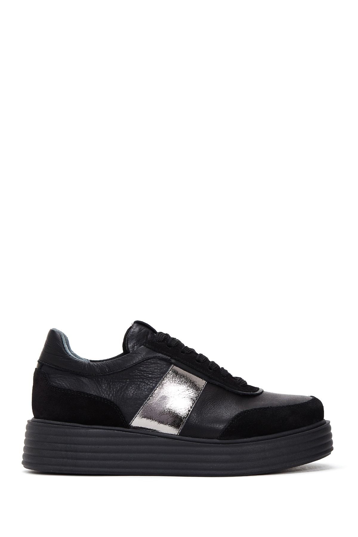 Kadın Kalın Tabanlı Deri Sneaker