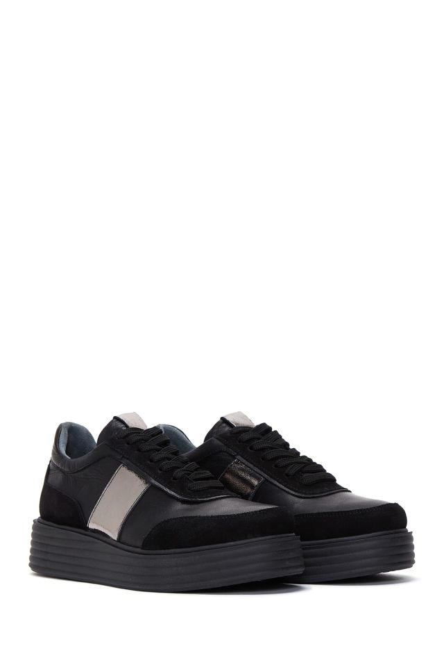 Kadın Kalın Tabanlı Deri Sneaker