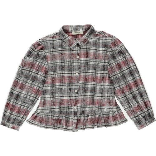 Girl Frill Detailed Checkered Shirt
