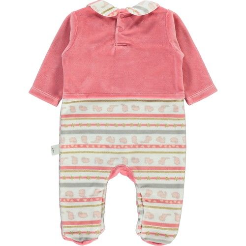 Baby Girl Jumpsuit With Booties Puppy