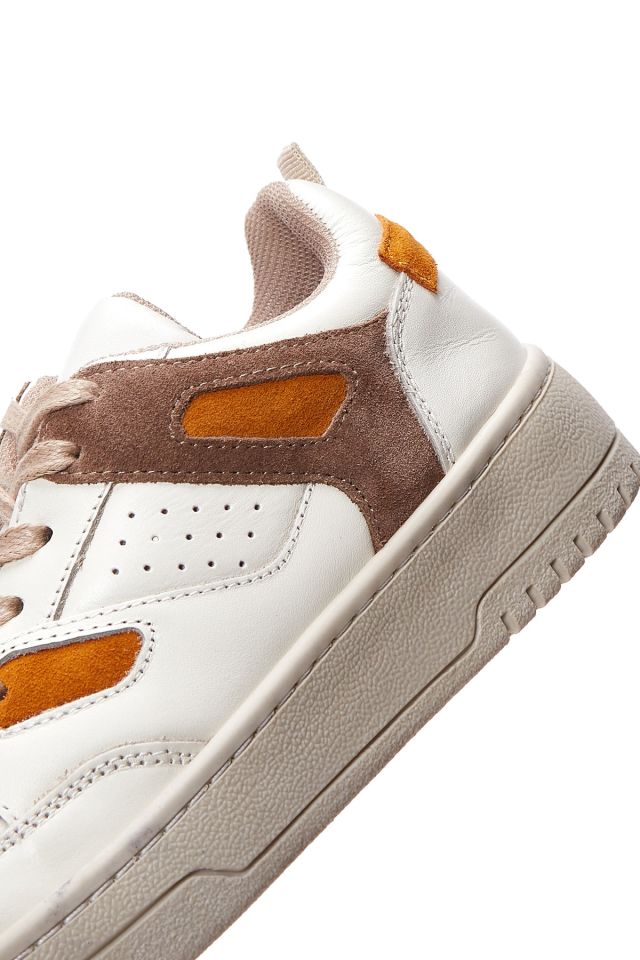 Kadın Süet Detaylı Deri Sneaker