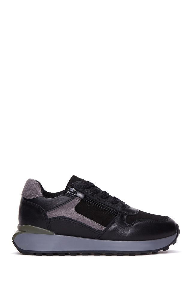 Women's Suede Detailed Leather Sneaker