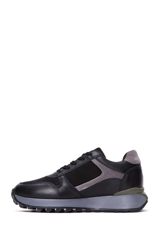Women's Suede Detailed Leather Sneaker