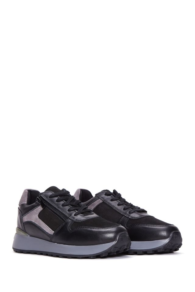 Women's Suede Detailed Leather Sneaker