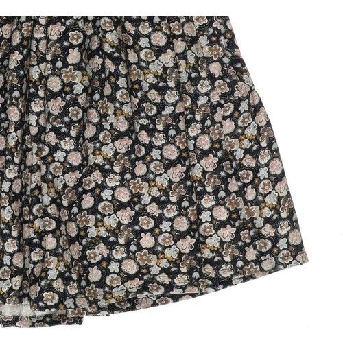 Girl's Floral Patterned Pleated Skirt