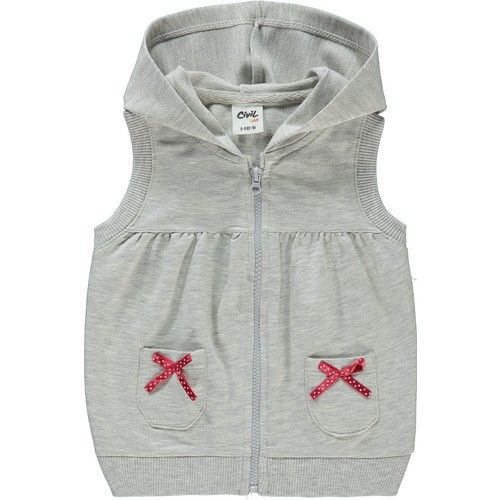 Baby Girl Hooded Vest Carmelange