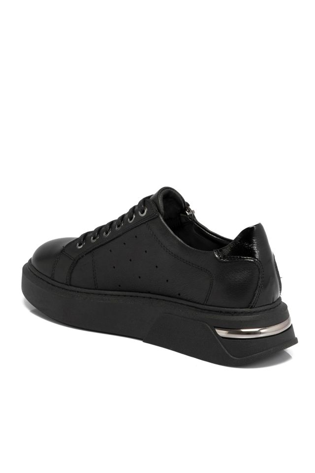 Black Leather Women's Shoes