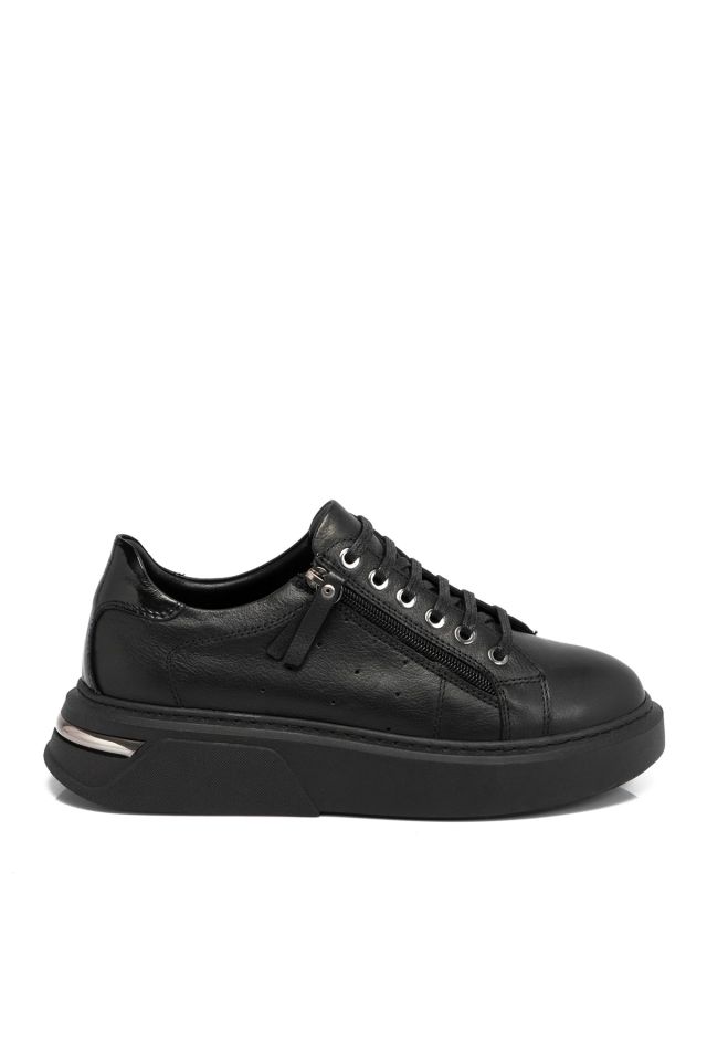 Black Leather Women's Shoes