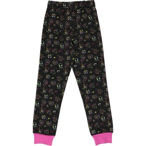 Girl's Crew Neck Printed Pajamas Set