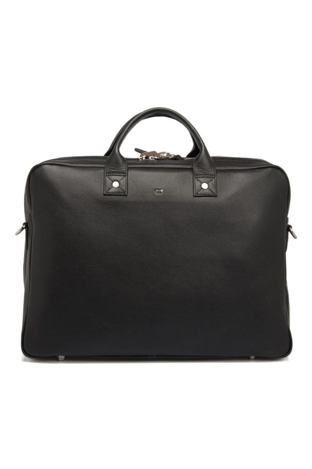 Black Leather Travel Bag 21207a6f