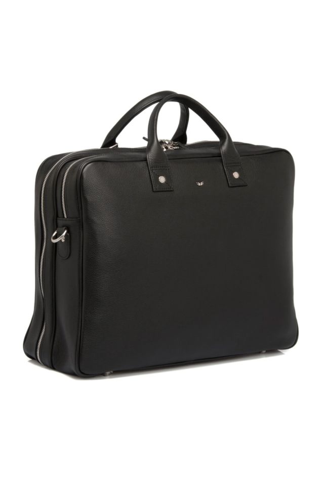 Black Leather Travel Bag 21207a6f