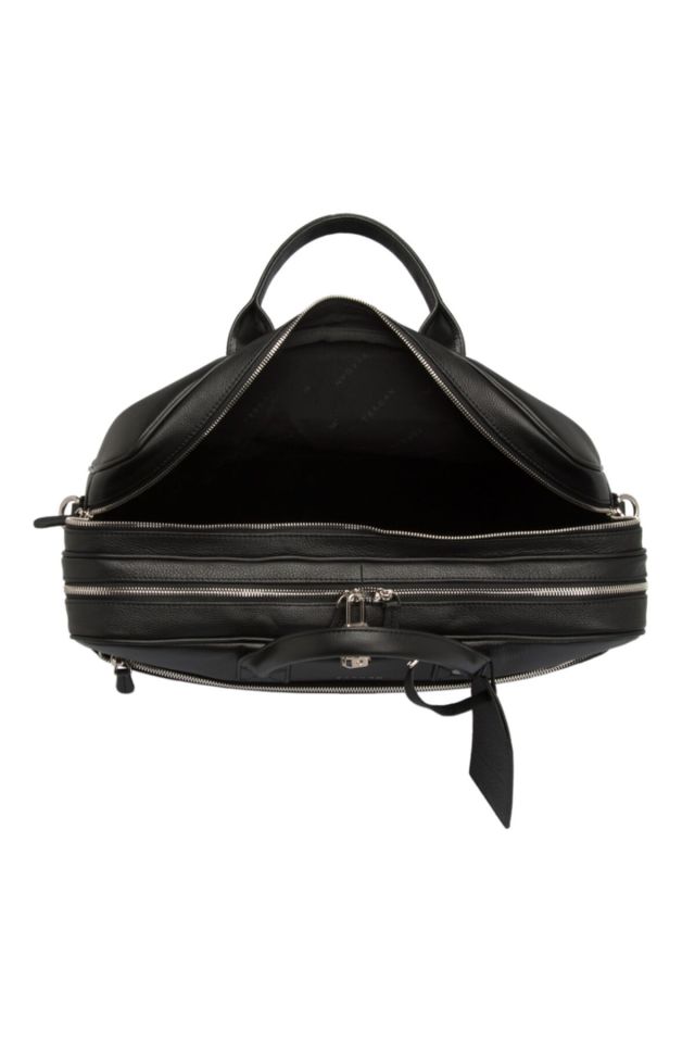 Black Leather Travel Bag 21207a6f