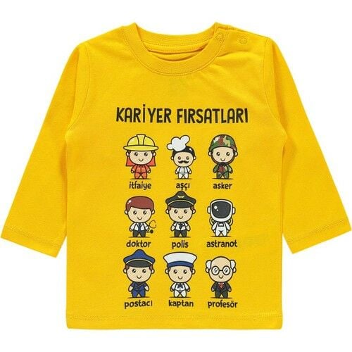 Erkek Bebek Sweatshirt Hardal