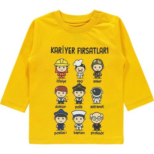 Erkek Bebek Sweatshirt Hardal
