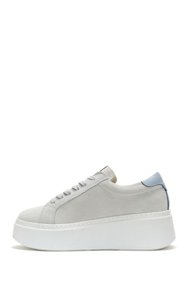 Kadın Deri Süet Yüksek Taban Sneaker