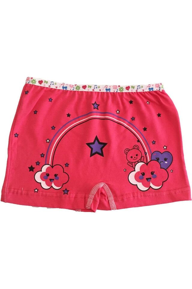 Underwear Girl Child Colorful Lycra Cotton Boxer Panties 6 Pack