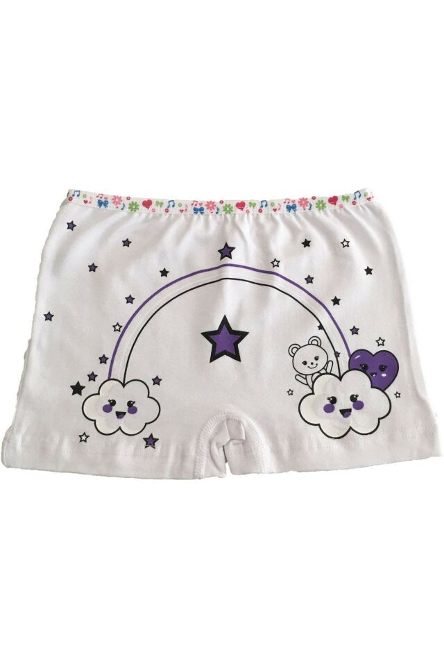 Underwear Girl Child Colorful Lycra Cotton Boxer Panties 6 Pack