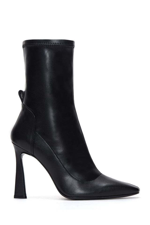 Women's High-Heeled Stretch Leather Boots
