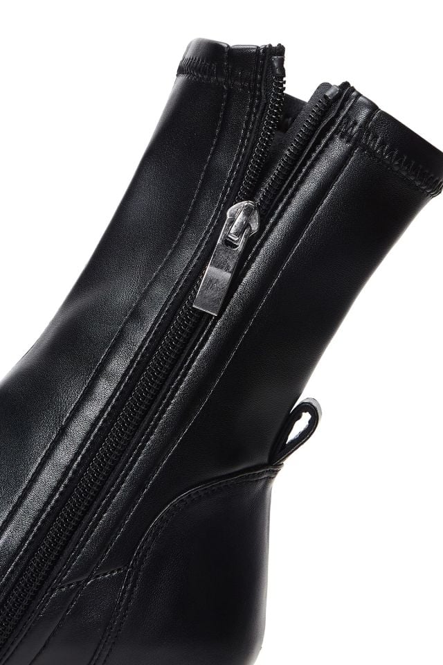 Women's High-Heeled Stretch Leather Boots