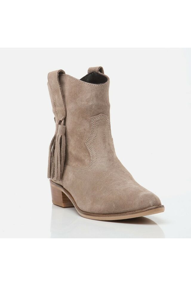 Genuine Leather Mink Women's Flat Boots
