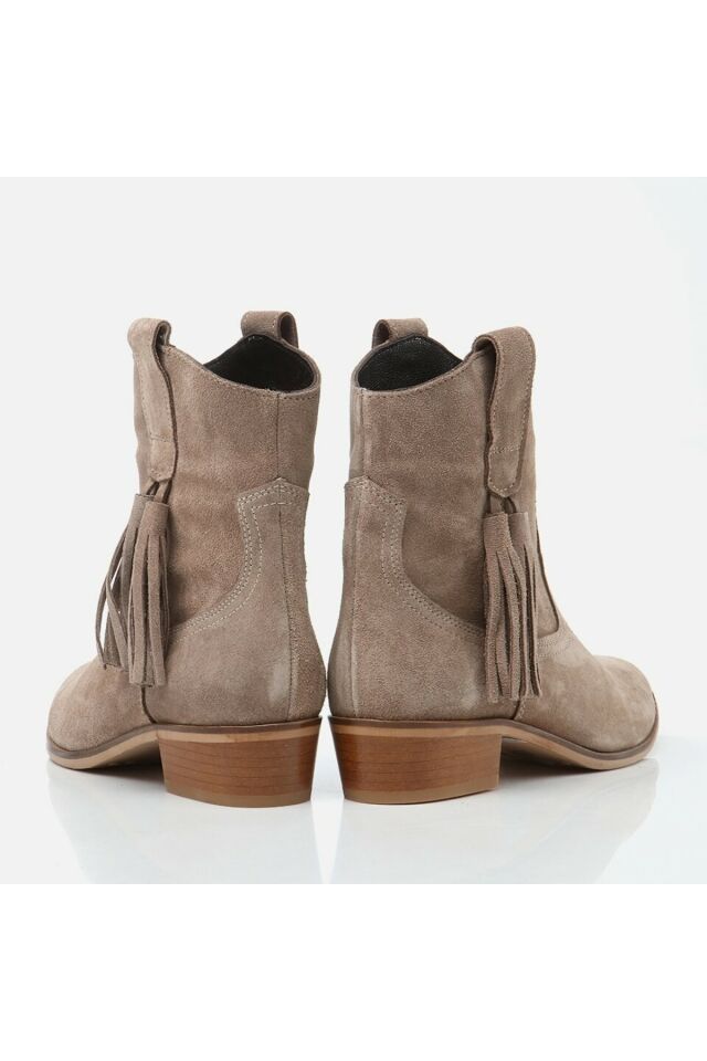 Genuine Leather Mink Women's Flat Boots