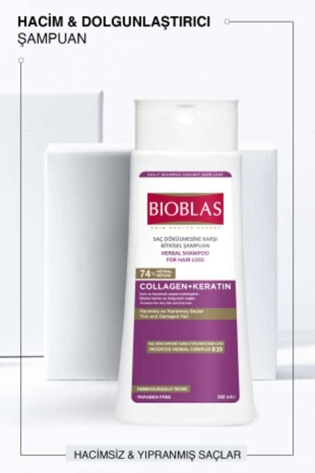 Saç Dökülmesine Karşı Hacim Şampuanı Collagen Keratin 360 ml