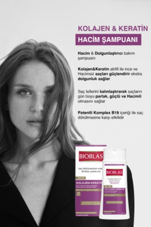 Saç Dökülmesine Karşı Hacim Şampuanı Collagen Keratin 360 ml