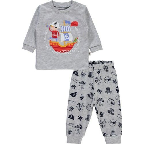 Erkek Bebek Pijama Takım Karmelanj