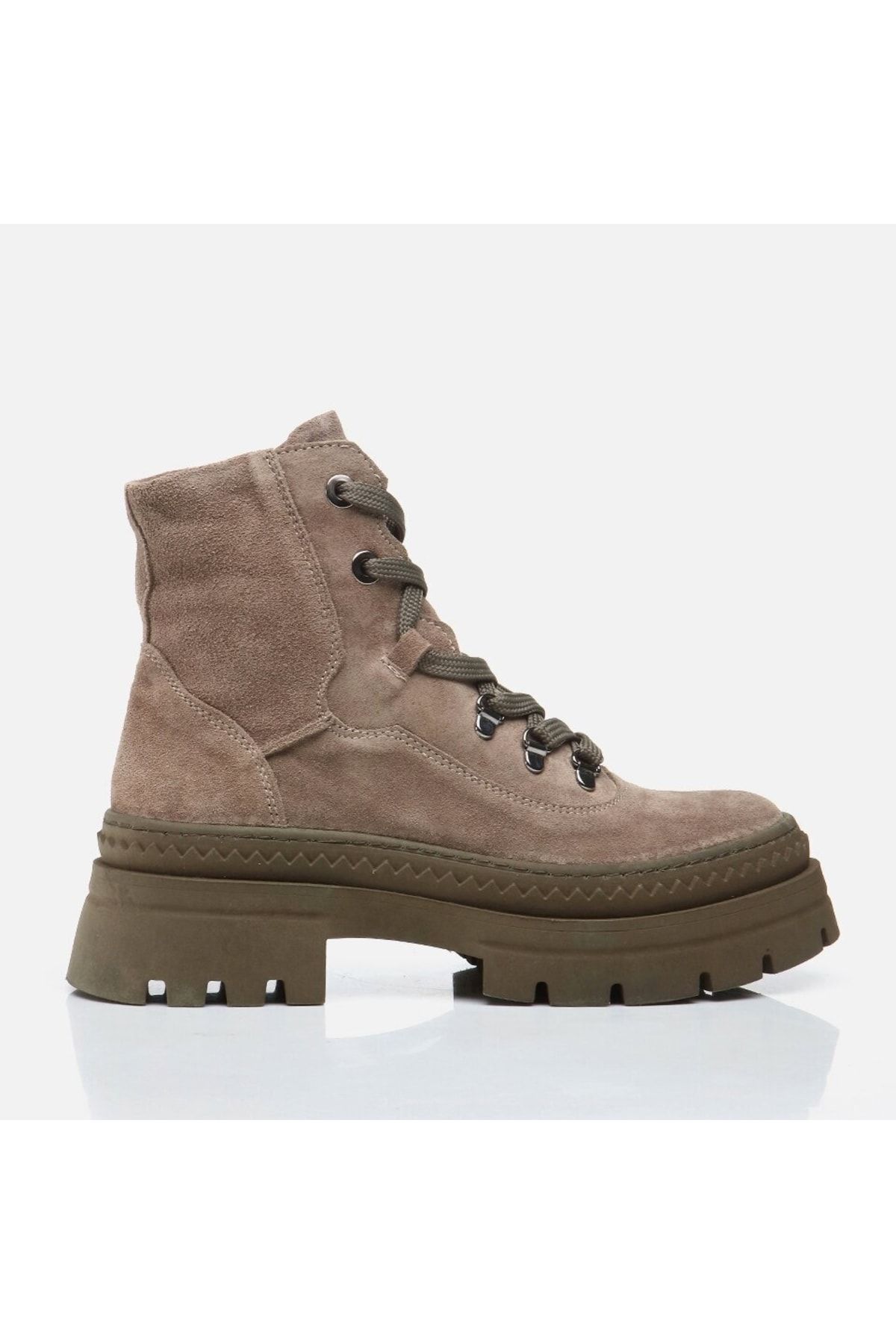 Genuine Leather Mink Women's Flat Boots