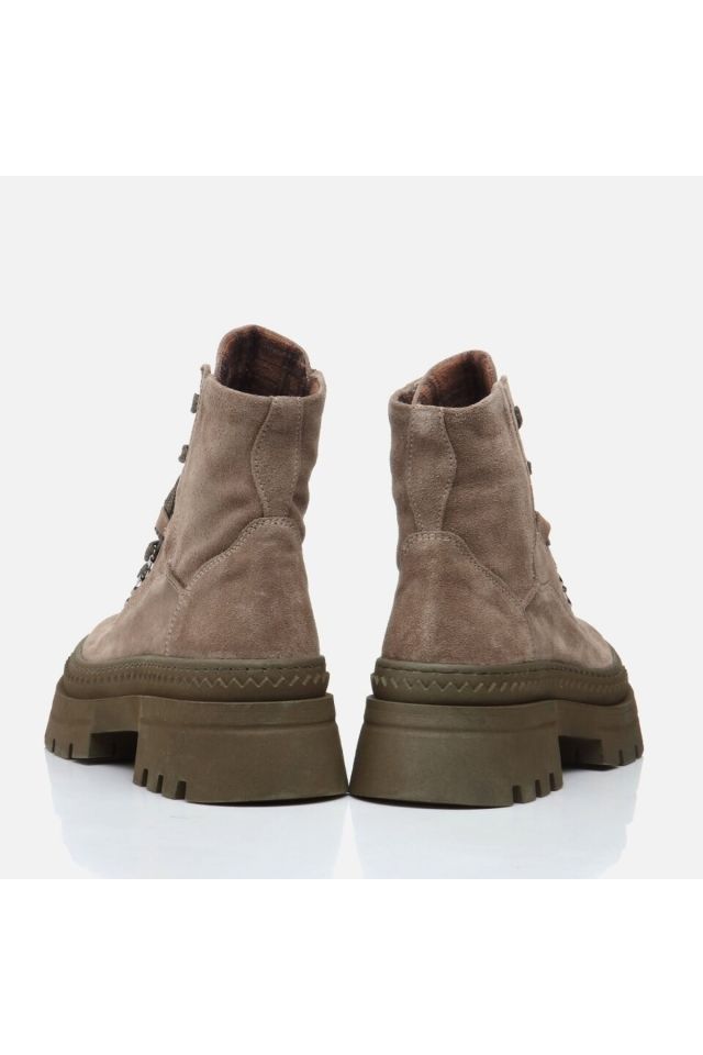 Genuine Leather Mink Women's Flat Boots