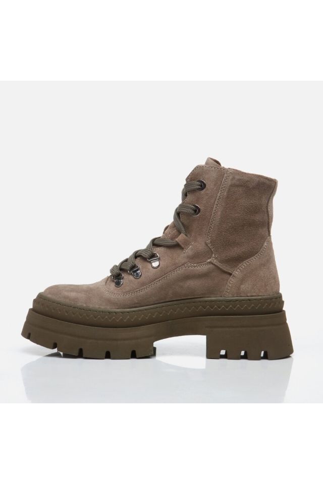 Genuine Leather Mink Women's Flat Boots