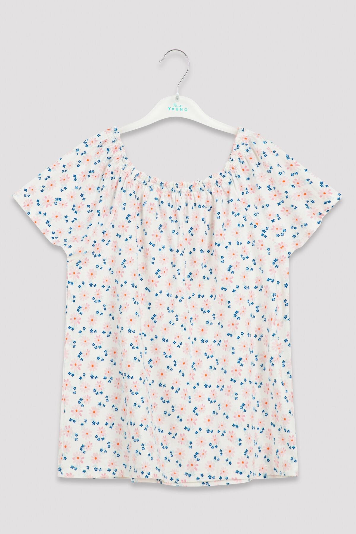 Multicolored Girl's Floral 2-Pajama Set
