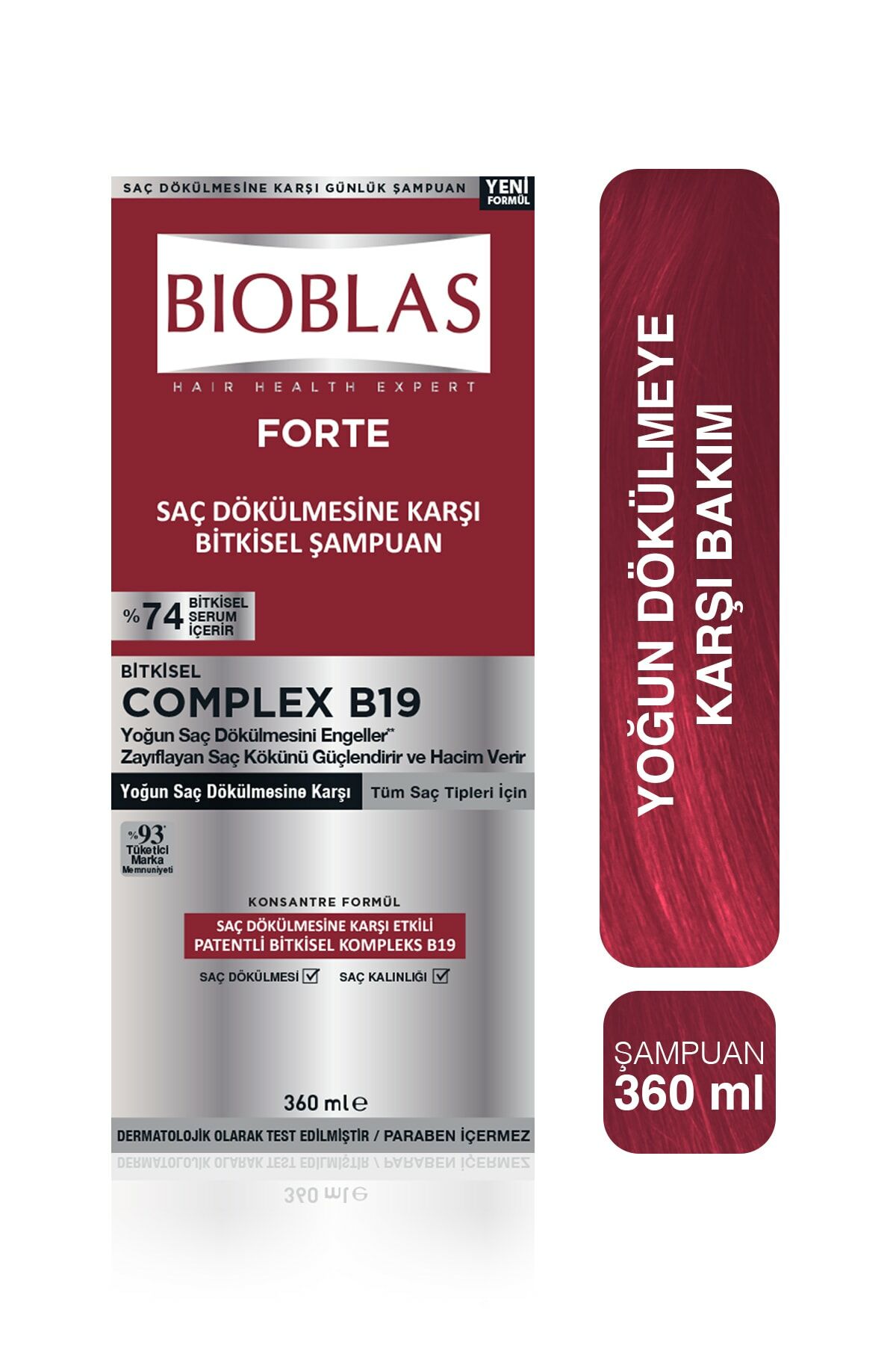 Forte Anti-Shedding Shampoo 360 Ml Contains 74% Herbal Serum