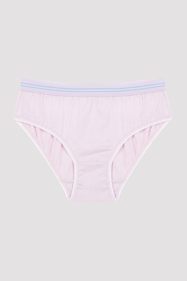 Lila Kız Çocuk Flower 3lü Slip Külot