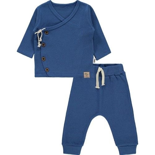 Erkek Bebek Pijama Takımı Saks Mavisi