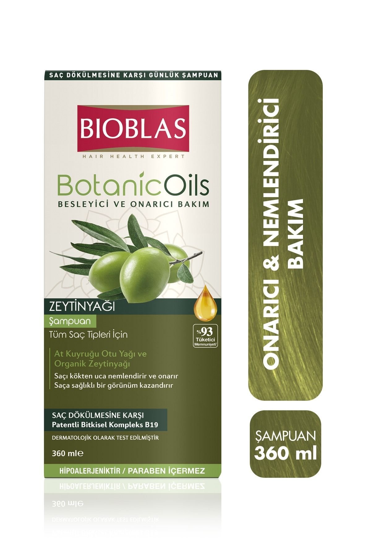 BioBlas-Organic Oils Kuru Ve Yıpranmış Saçlar İçin Şampuan 360 ml Zeytinyağı ve At Kuyruğu Yağı Şampuanı
