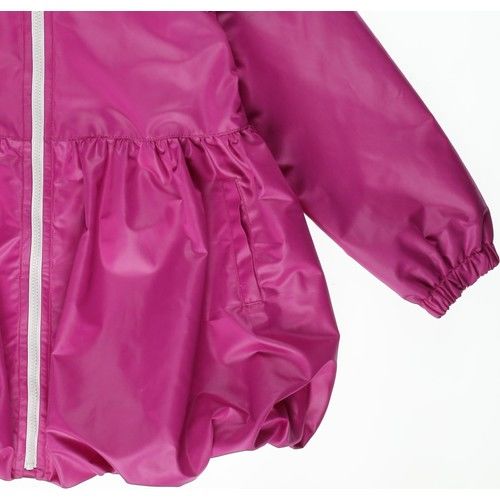 Girl's Skirt Balloon Detailed Hooded Raincoat