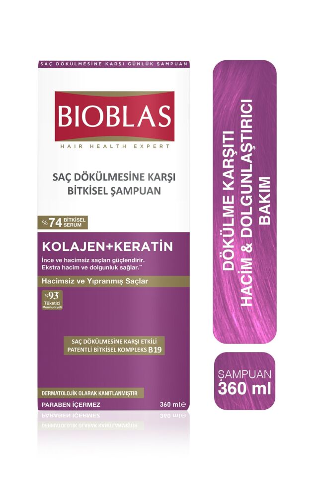 Saç Dökülmesine Karşı Hacim Şampuan 360 ml - İnce ve Hacimsiz saçlar için
