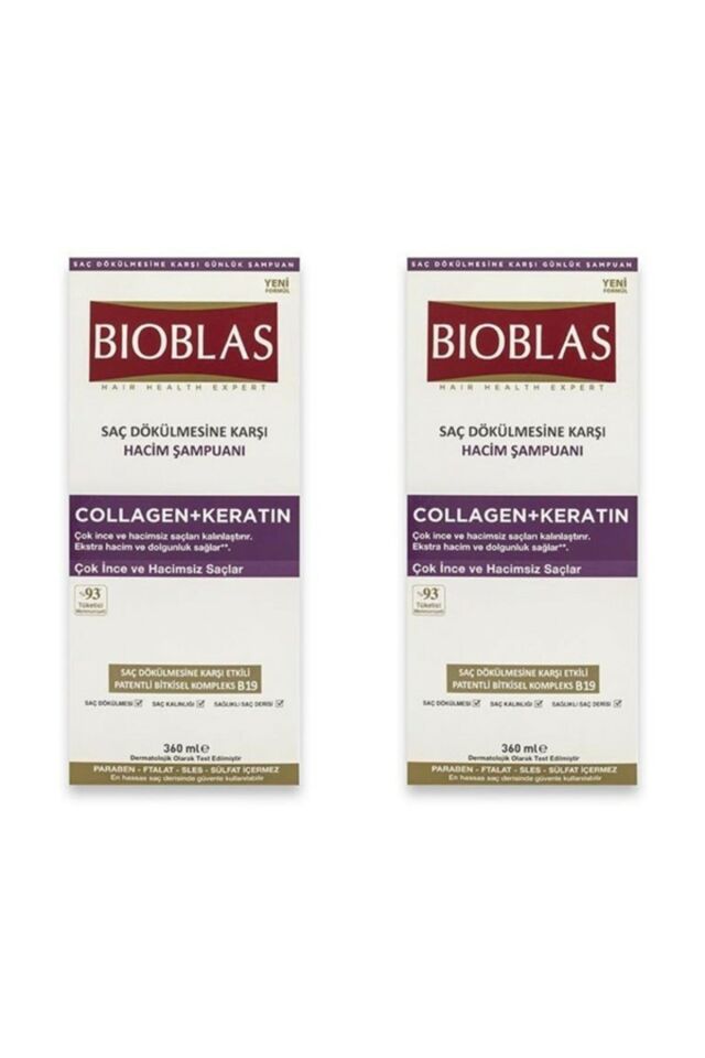 Collagen + Keratin Volume Shampoo 360ml X 2 Pieces