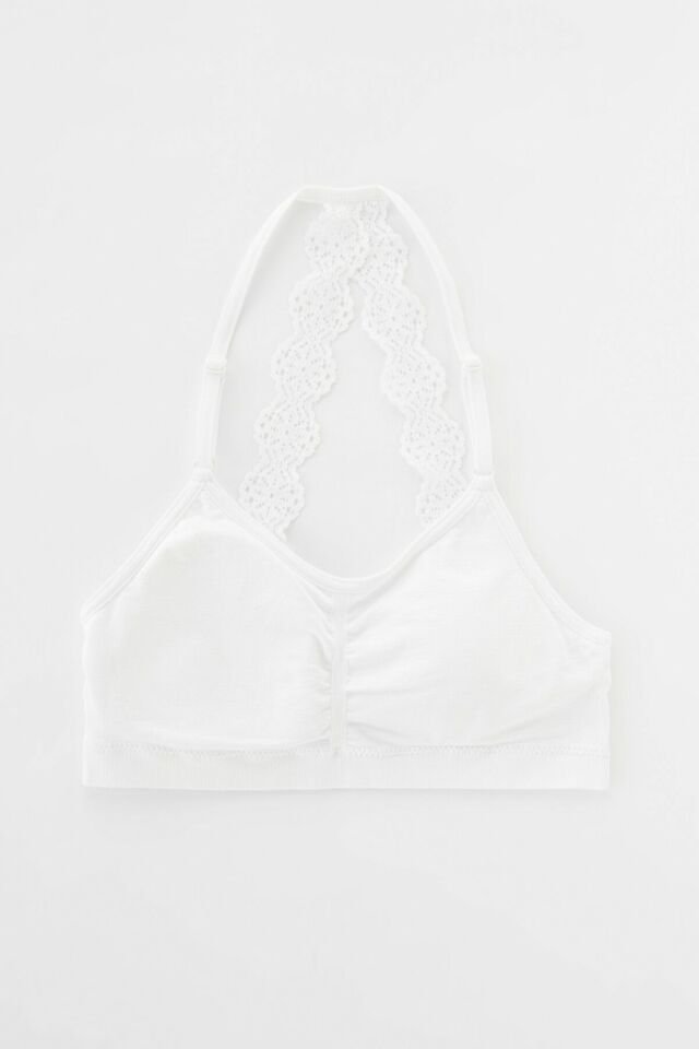 Optik Beyaz Teen White Lace Padli Dikişsiz Seamless Yarım Atlet