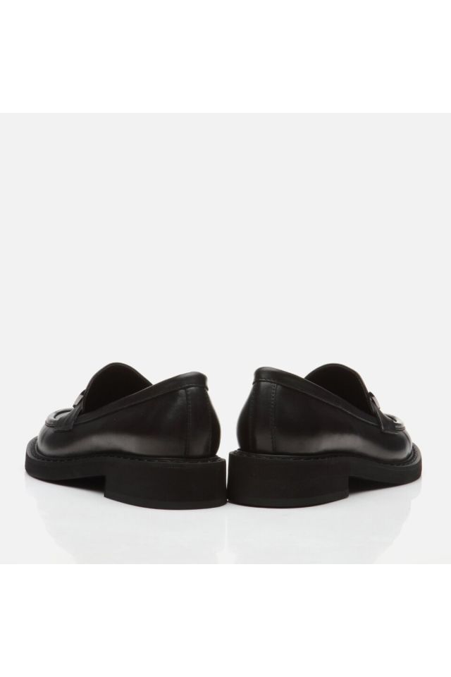 Hakiki Deri Siyah Kadın Loafer