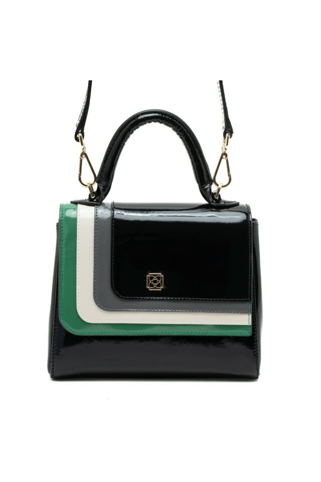 Bella Black Women's Patent Leather Handbag