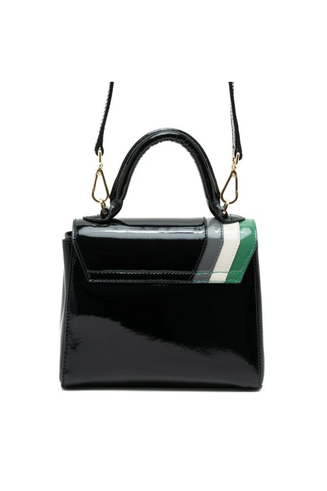 Bella Black Women's Patent Leather Handbag