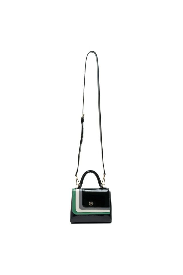 Bella Black Women's Patent Leather Handbag