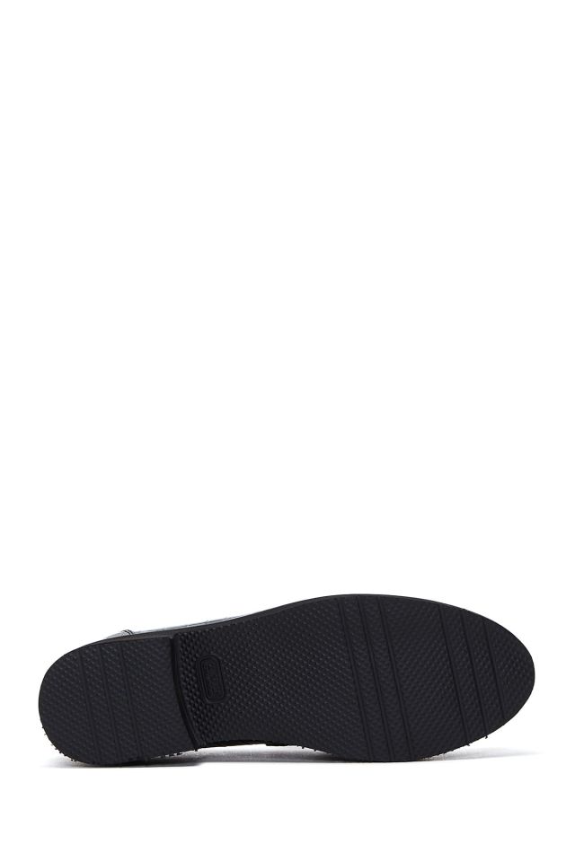 Women's Chain Detailed Leather Loafers